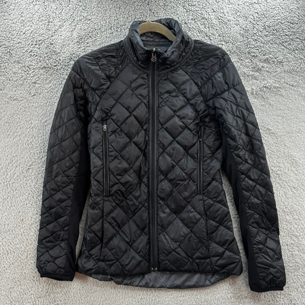 Lululemon Women's Small Black Quilted Down Puffer Jacket Full Zip Lightweight